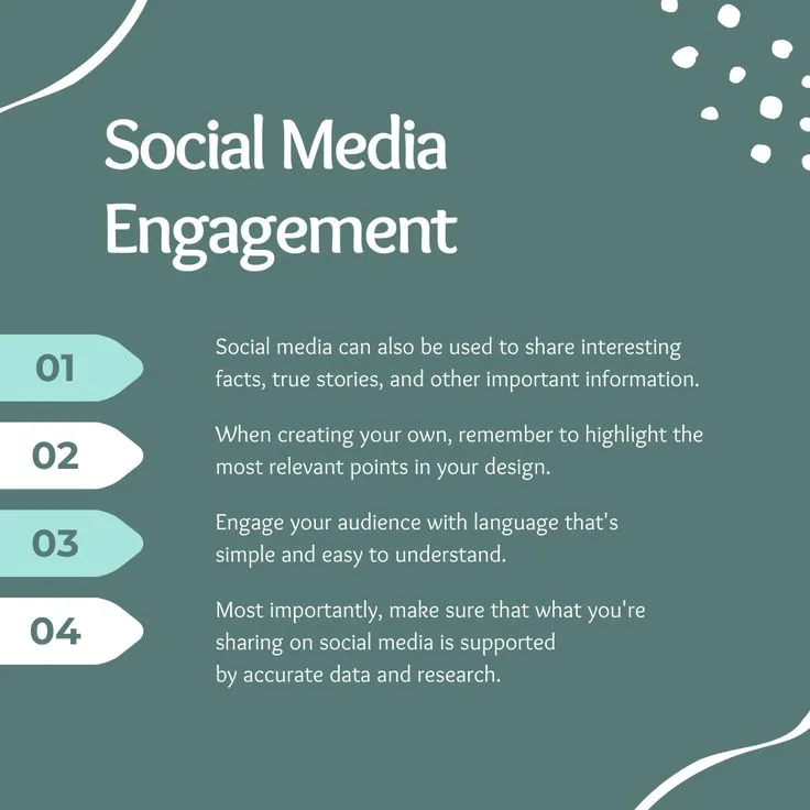 Social media engagement best practices infographic.